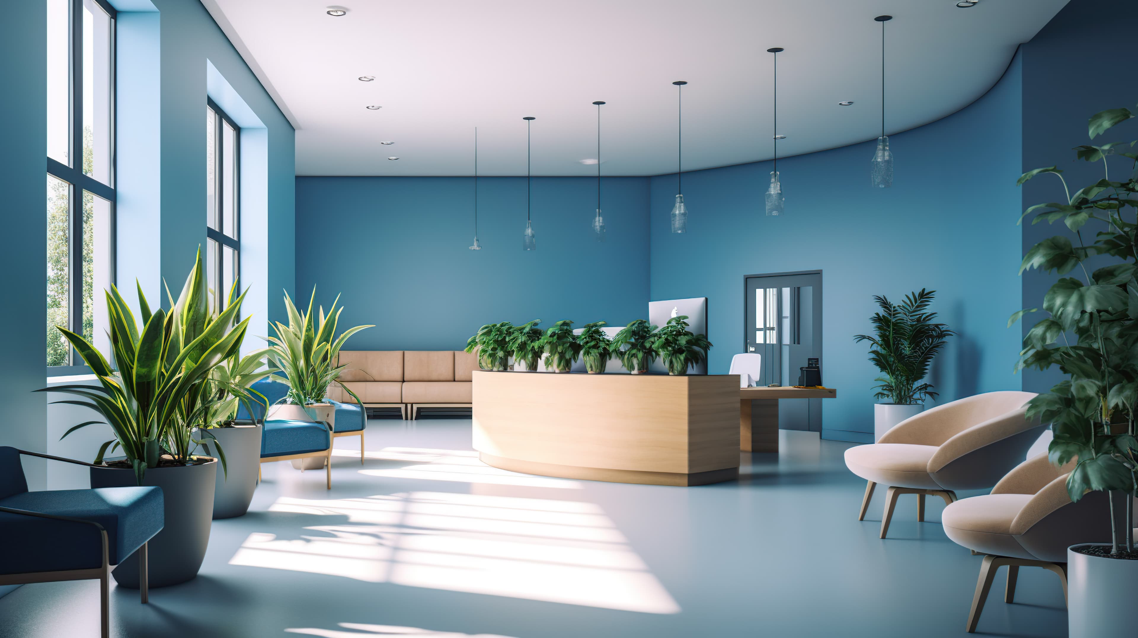 panorama-bright-reception-waiting-room-clinic-with-desk-generative-ai